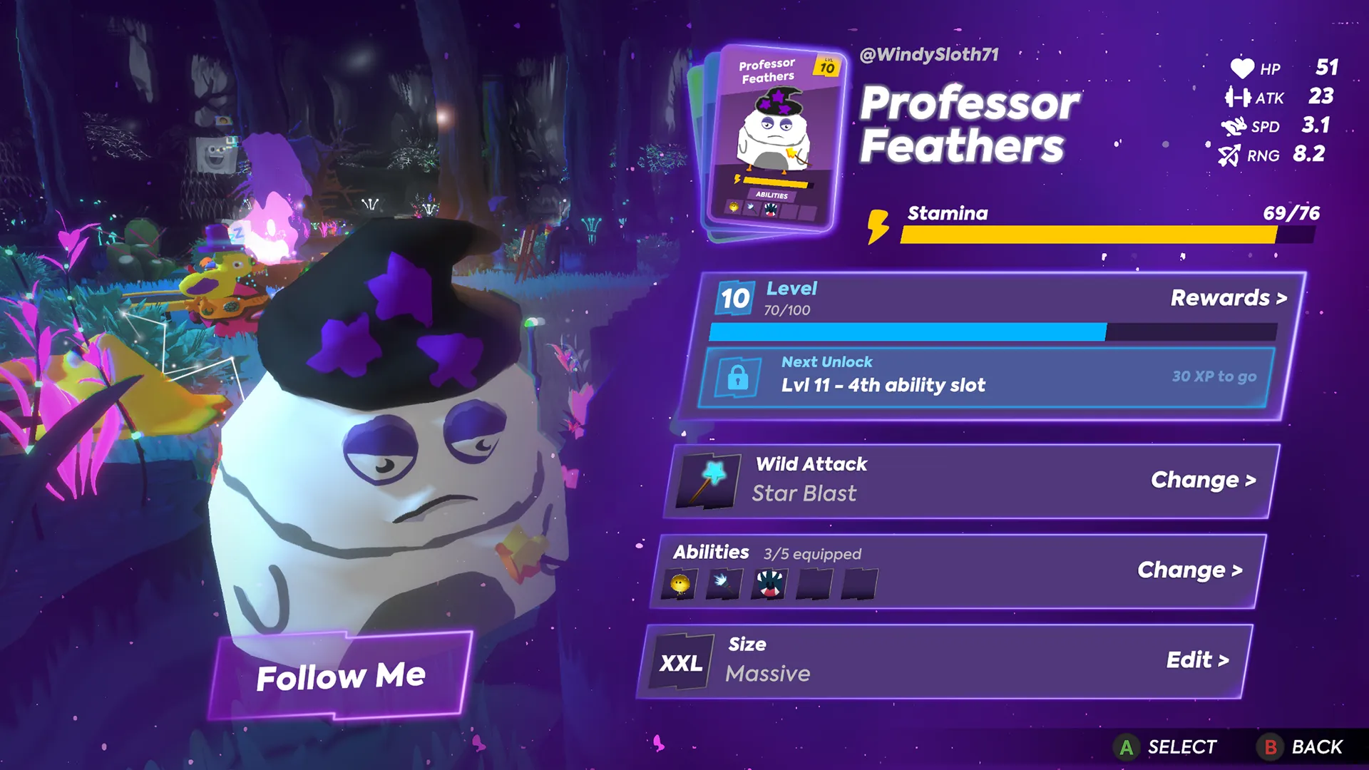 Wild loadout and equipment screen